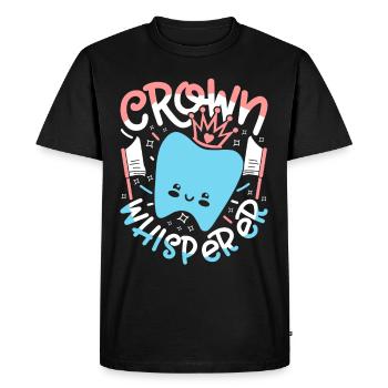 Dental Technician Dental Prosthodontist Crown Whisperer - Men's Premium Organic T-Shirt - black - Front - Nico (187cm)