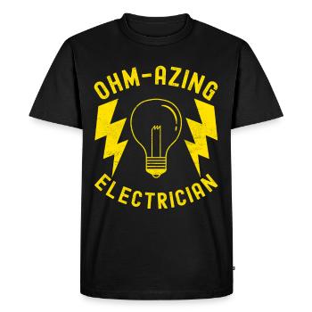 Electrician Electronics Technician - Men's Premium Organic T-Shirt - black - Front - Nico (187cm)