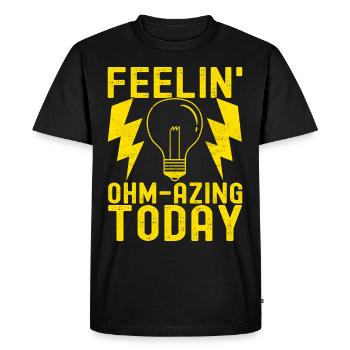 Electrician Electronics Technician - Men's Premium Organic T-Shirt - black - Front - Nico (187cm)