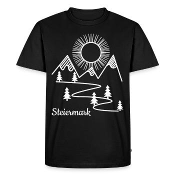 Styrie Montagnes Styrie - T-shirt Premium bio Homme - noir - Devant - Nico (187cm)