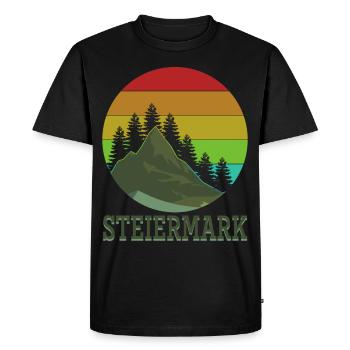 Tourisme Styrie - T-shirt Premium bio Homme - noir - Devant - Nico (187cm)