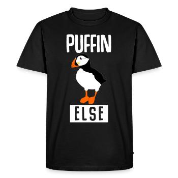 Puffin Joke Puffins Puffins - Men's Premium Organic T-Shirt - black - Front - Nico (187cm)