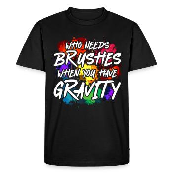 Fluid Painting Liquid Painting Artist Art - Men's Premium Organic T-Shirt - black - Front - Nico (187cm)