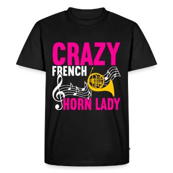 Cuivre à cor - T-shirt Premium bio Homme - noir - Devant - Nico (187cm)