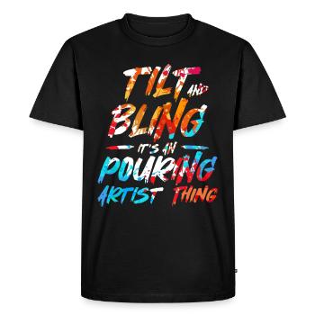 Fluid Painting Liquid Painting Artist Art - Men's Premium Organic T-Shirt - black - Front - Nico (187cm)