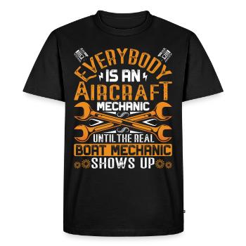 Love Avion aviation - T-shirt Premium bio Homme - noir - Devant - Nico (187cm)