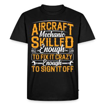 Love Avion aviation - T-shirt Premium bio Homme - noir - Devant - Nico (187cm)