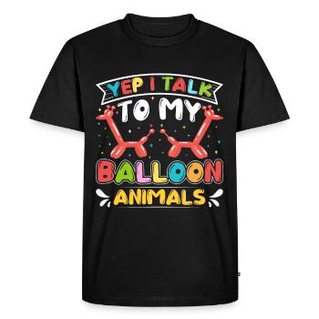 Conception de ballon de fête - T-shirt Premium bio Homme - noir - Devant - Nico (187cm)
