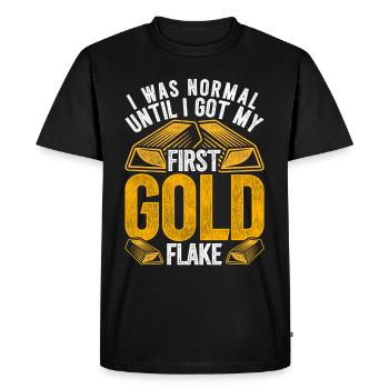 Prospecteurs d’or, chercheurs d’or, chercheurs d’or - T-shirt Premium bio Homme - noir - Devant - Nico (187cm)
