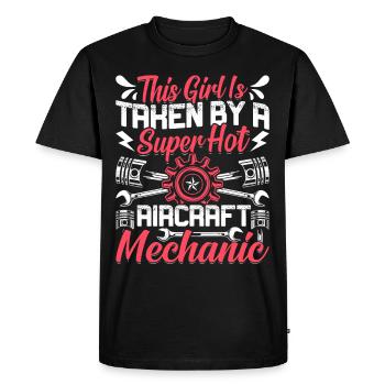 Love Avion aviation - T-shirt Premium bio Homme - noir - Devant - Nico (187cm)