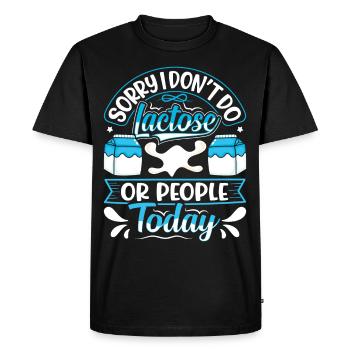 Lactose Intolerant Dairy - Men's Premium Organic T-Shirt - black - Front - Nico (187cm)