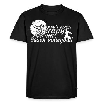 Joueur de volley-ball - T-shirt Premium bio Homme - noir - Devant - Nico (187cm)