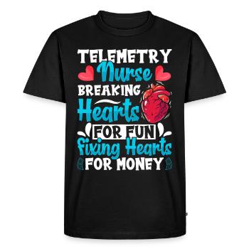 Nursing Assistant Design - Men's Premium Organic T-Shirt - black - Front - Nico (187cm)
