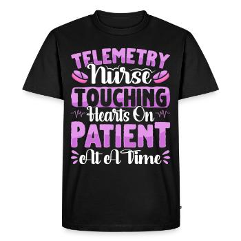 Nursing Assistant Design - Men's Premium Organic T-Shirt - black - Front - Nico (187cm)
