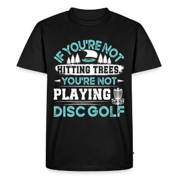 Let me play Discgolf - Men's Premium Organic T-Shirt - black - Front - Nico (187cm)