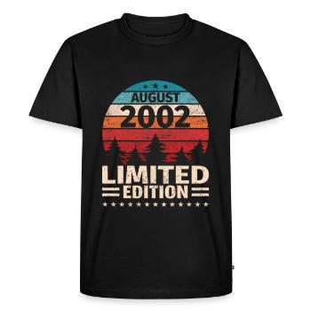 21ème anniversaire août millésime 2002 millésime - T-shirt Premium bio Homme - noir - Devant - Nico (187cm)