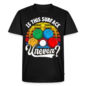 Funny Bocce Game - Men's Premium Organic T-Shirt - black - Front - Nico (187cm)