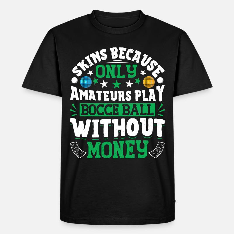 Funny Bocce Game - Männer Premium Bio T-Shirt - Schwarz