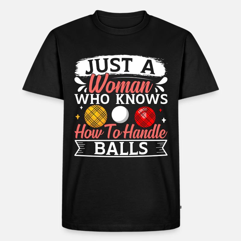Funny Bocce Game - Männer Premium Bio T-Shirt - Schwarz