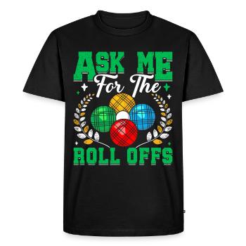 Funny Bocce Game - Men's Premium Organic T-Shirt - black - Front - Nico (187cm)