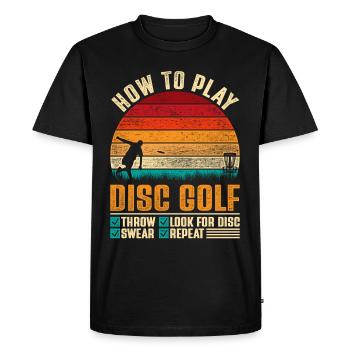 Disc Golf Discgolf - T-shirt Premium bio Homme - noir - Devant - Nico (187cm)