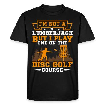 Let me play Discgolf - Men's Premium Organic T-Shirt - black - Front - Nico (187cm)