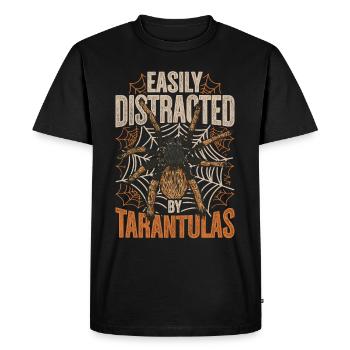 Tarentule facilement distraite par les tarentules - T-shirt Premium bio Homme - noir - Devant - Nico (187cm)