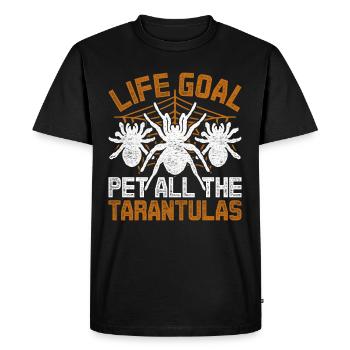 Tarentule Life Goal Pett All The Tarentules - T-shirt Premium bio Homme - noir - Devant - Nico (187cm)