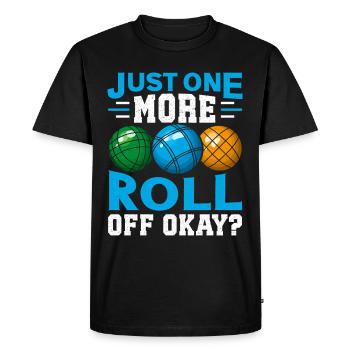Funny Bocce Game - Men's Premium Organic T-Shirt - black - Front - Nico (187cm)