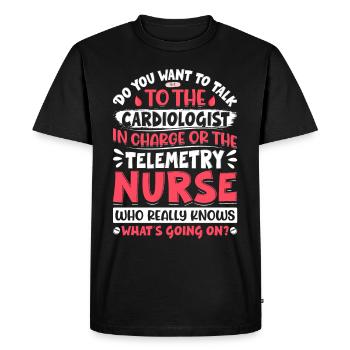 Nursing Assistant Design - Men's Premium Organic T-Shirt - black - Front - Nico (187cm)