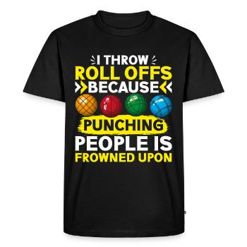Funny Bocce Game - Men's Premium Organic T-Shirt - black - Front - Nico (187cm)