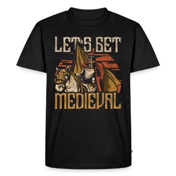 Medieval Festival Let's Get Medieval - Men's Premium Organic T-Shirt - black - Front - Nico (187cm)