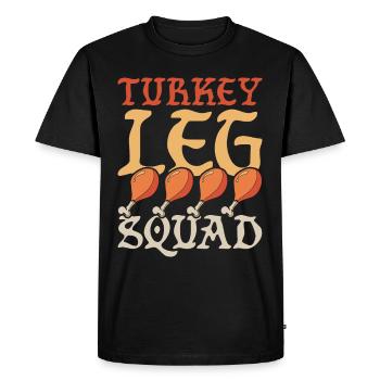 Medieval Festival Medieval Market Turkey Leg Squad - Men's Premium Organic T-Shirt - black - Front - Nico (187cm)