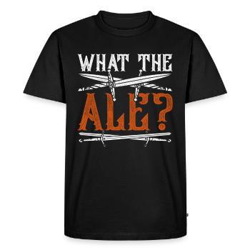 Medieval Festival Medieval Market What The Ale? - Men's Premium Organic T-Shirt - black - Front - Nico (187cm)