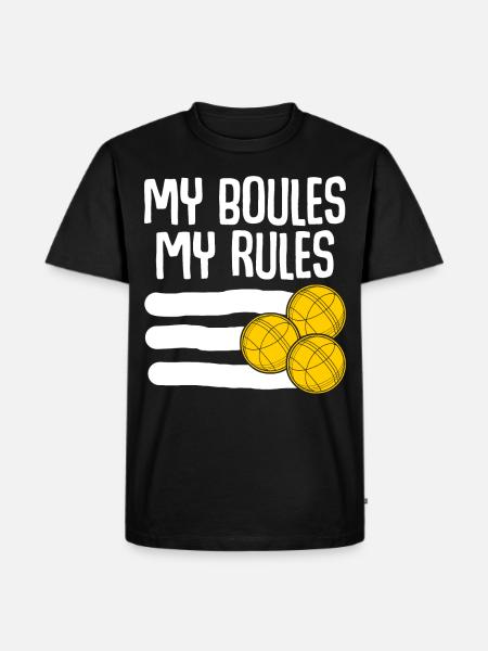 pétanque, pétanque, blague, pétanque - T-shirt Premium bio Homme - noir