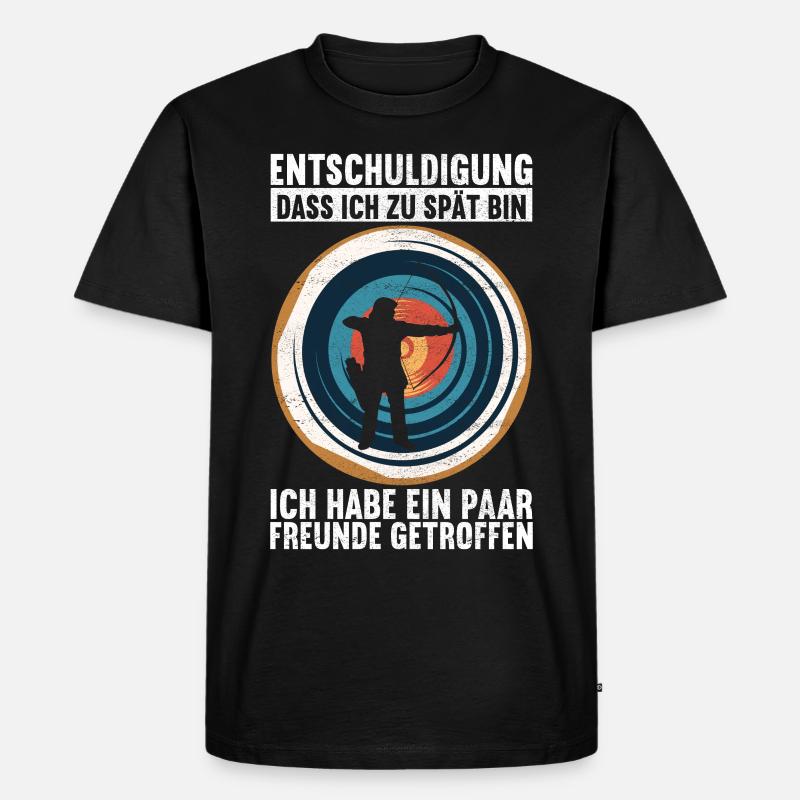 Bogenschießen Bogenschütze - Männer Premium Bio T-Shirt - Schwarz