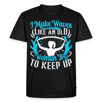 Conception d’exercices aérobiques - T-shirt Premium bio Homme - noir - Devant - Nico (187cm)