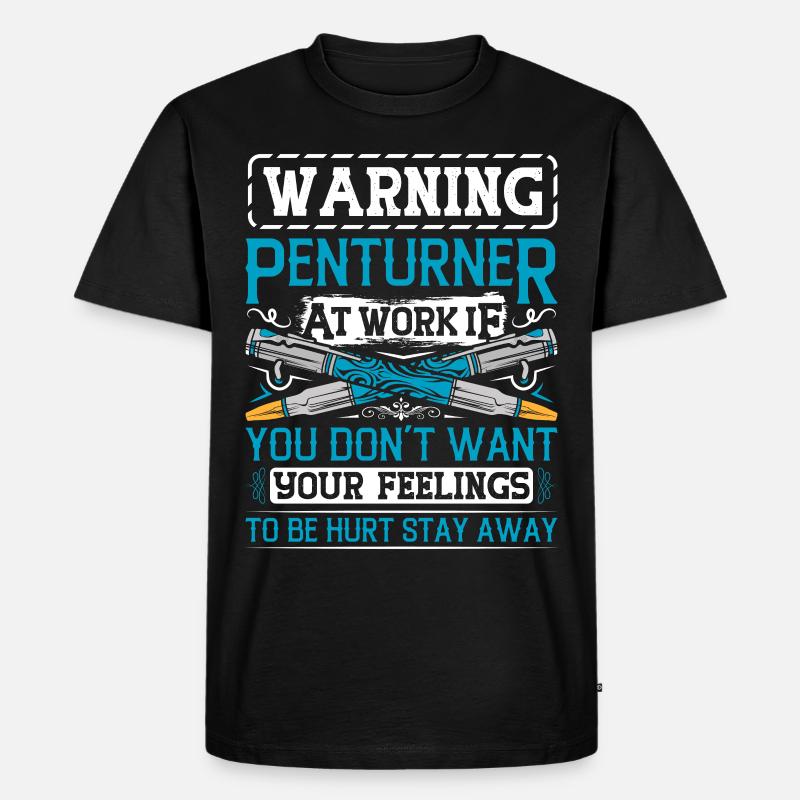 Pen Turning Kit - Männer Premium Bio T-Shirt - Schwarz