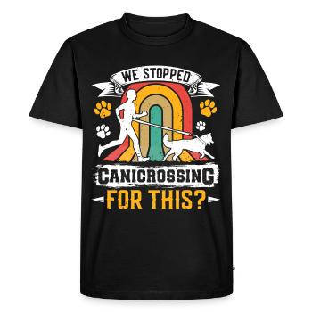 Chien de course Canicross Design - T-shirt Premium bio Homme - noir - Devant - Nico (187cm)
