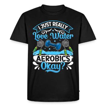 Conception d’exercices aérobiques - T-shirt Premium bio Homme - noir - Devant - Nico (187cm)