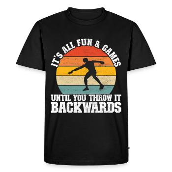 Discus thrower Discus throw - Men's Premium Organic T-Shirt - black - Front - Nico (187cm)