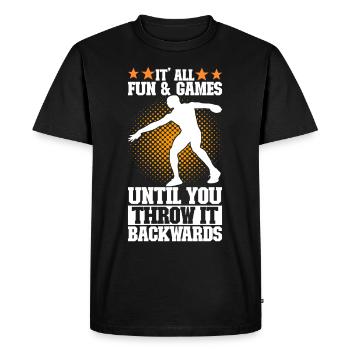 Discus thrower Discus throw - Men's Premium Organic T-Shirt - black - Front - Nico (187cm)