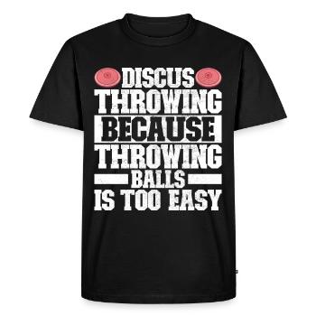 Discus thrower Discus throw - Men's Premium Organic T-Shirt - black - Front - Nico (187cm)