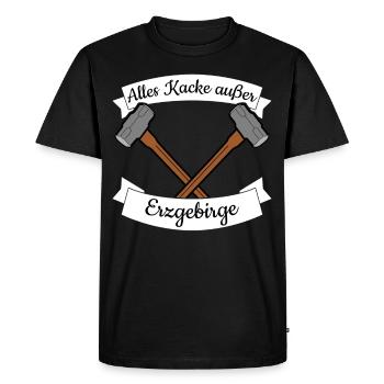 Erzgebirge Sachsen Erzgebirger - Männer Premium Bio T-Shirt - Schwarz - Vorne - Nico (187cm)