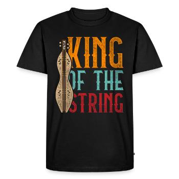 Dulcimer Dulcimore Doucemore King Of The String - Men's Premium Organic T-Shirt - black - Front - Nico (187cm)