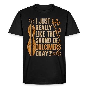 Dulcimer Dulcimore Doucemore - Men's Premium Organic T-Shirt - black - Front - Nico (187cm)