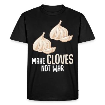 garlic garlic clove garlic cloves - Men's Premium Organic T-Shirt - black - Front - Nico (187cm)