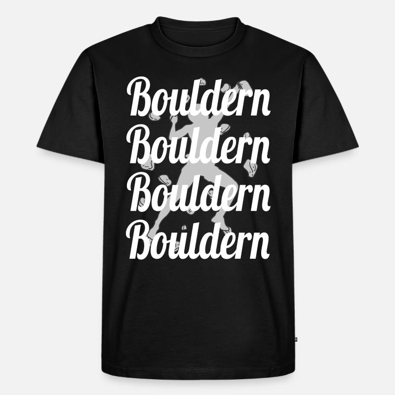 Bouldern Boulder Klettern Boulderer Bouldering - Männer Premium Bio T-Shirt - Schwarz