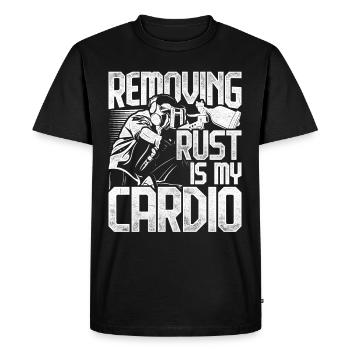 Car Painter Removing Rust Is My Cardio - Men's Premium Organic T-Shirt - black - Front - Nico (187cm)