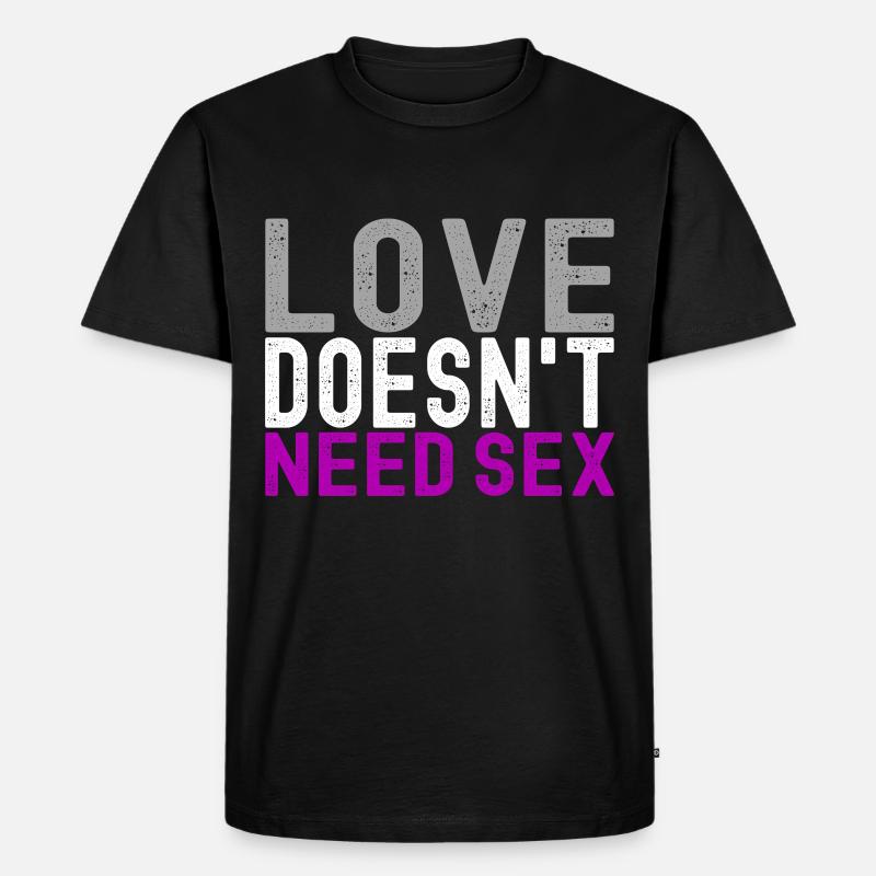 Asexuell Ace - Männer Premium Bio T-Shirt - Schwarz